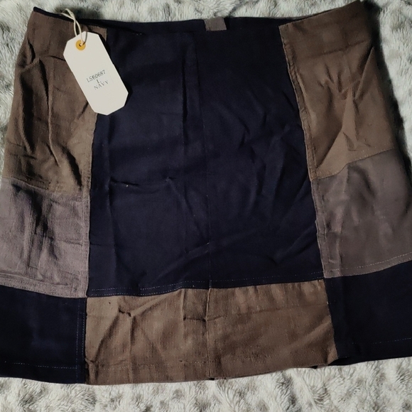 NanaMacs Dresses & Skirts - Love Riche Blue and Brown Mini Pencil Skirt